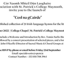 The launch of "Ceol na gCairde"