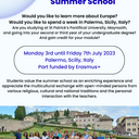 Invitation to our Summer School in Italy