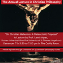 The Annual Lecture in Christian Philosophy 2023