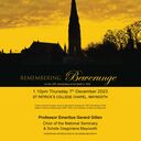 Remembering Bewerunge - Thursday 7th Dec 1:10 College Chapel